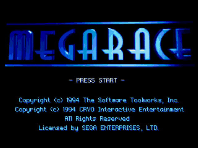 Mega Race Title Screen
